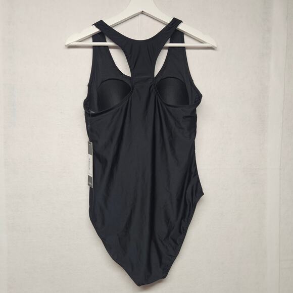 NWT Nicole Miller Black Racerback One Piece Swimsuit - Picture 9 of 10